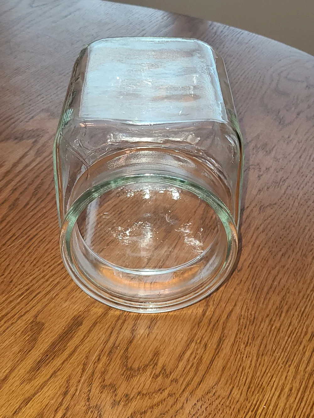 Anchor Hocking Clear Glass Square Pantry Jar.